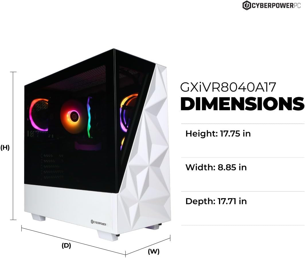 Gamer Xtreme VR Gaming PC, Intel Core I7-14700F 2.1Ghz, Geforce RTX 5060 Ti 16GB, 16GB DDR5, 1TB Pcie 4.0 SSD, Wifi Ready & Windows 11 Home (Gxivr8040A17)