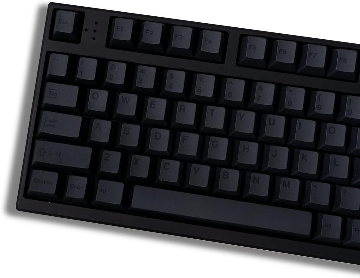 PBT Japanese Gray Keycaps 144 Keys Cherry Profile Dye-Sub Custom Minimalist Keycaps for 60% 65% 70% 75% Cherry Gateron MX Switches Mechanical Keyboards