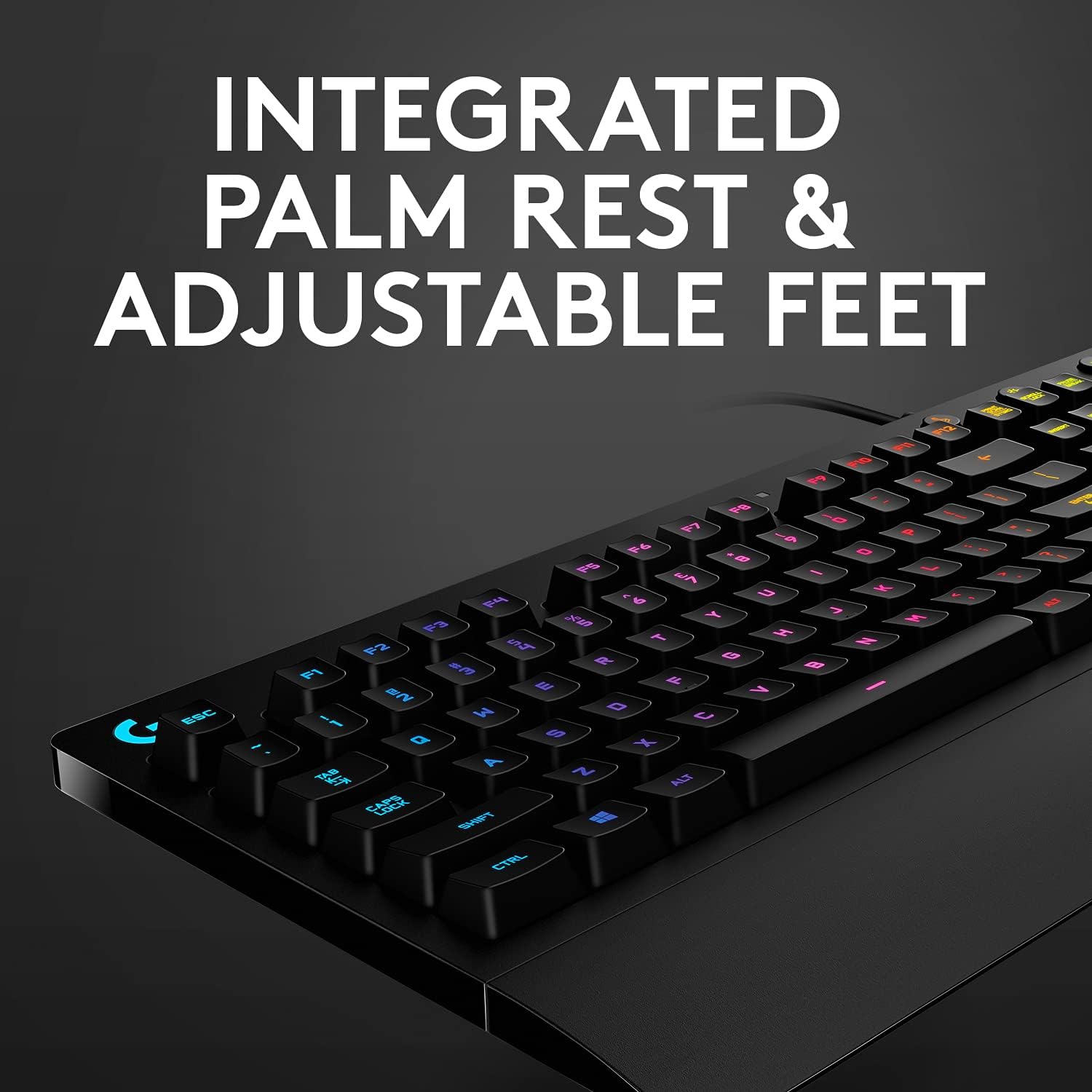 213 Prodigy Wired Gaming Keyboard, LIGHTSYNC RGB Backlit Keys, Spill-Resistant, Customizable Keys, Dedicated Multi-Media Keys – Black