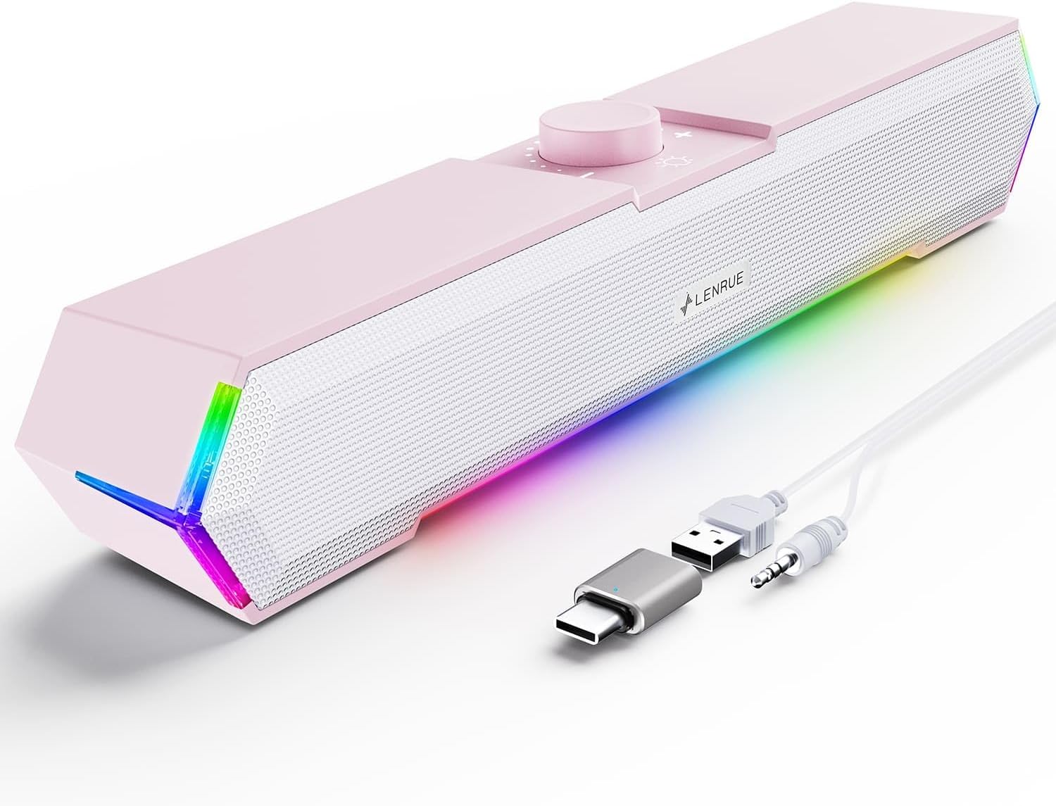 G11 Computer Speakers for Desktop, Touch Lights PC Speakers with Surge Clear Sound, USB C/USB Powered for Computer Desktop PC Laptop Monitor