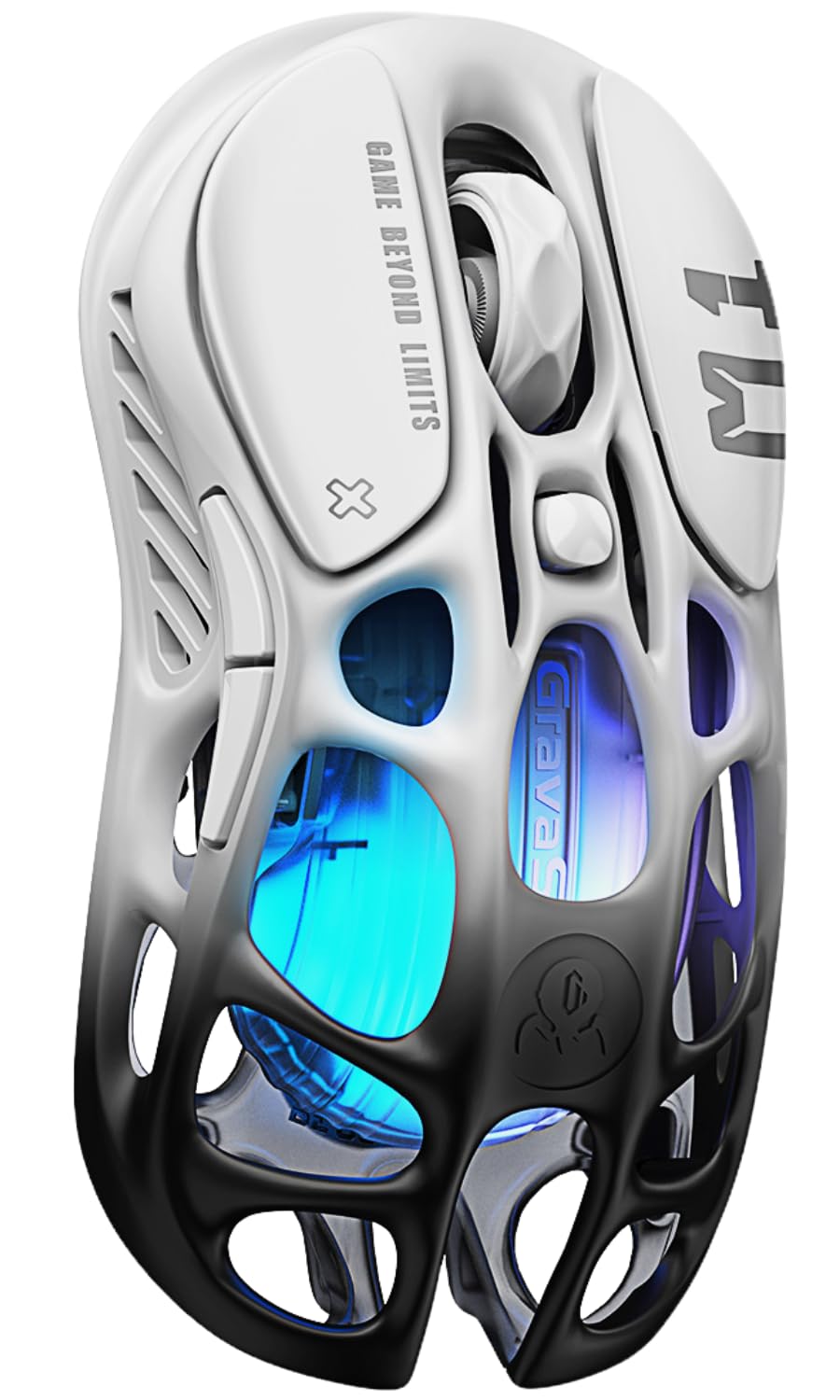 Mercury K1 Lite 75% Mechanical Keyboard Transparent Black and Mercury M1 Pro Wireless Gaming Mouse Gradient Black