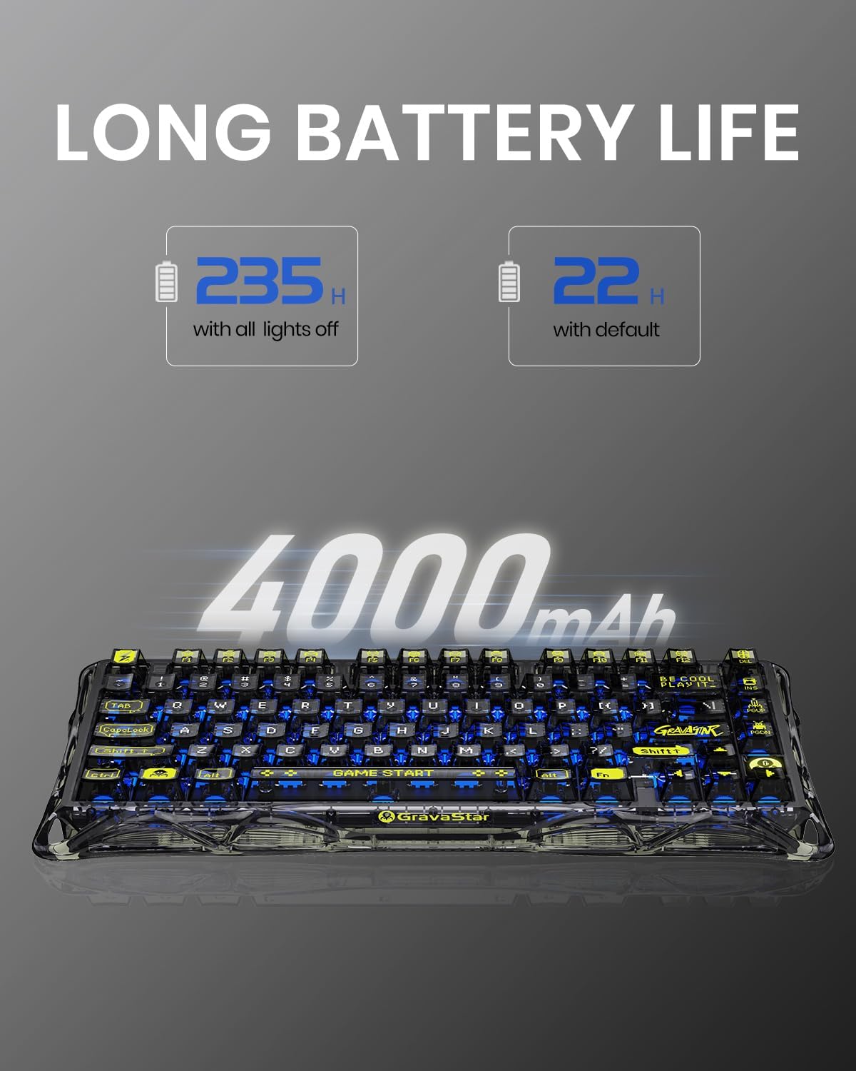 Mercury K1 Lite Mechanical Gaming Keyboard with Mercury M2 Wireless Gaming