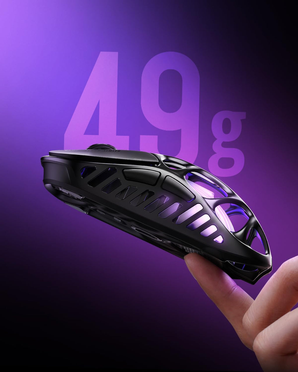 Mercury X Pro Wireless Gaming Mouse, Come with 8K Dongle – 32,000 DPI PAW 3950 Sensor, 8,000Hz Polling Rate, Only 49G, Magnesium Alloy Hollow Frame, RGB Lighting, 5 Programmable Buttons