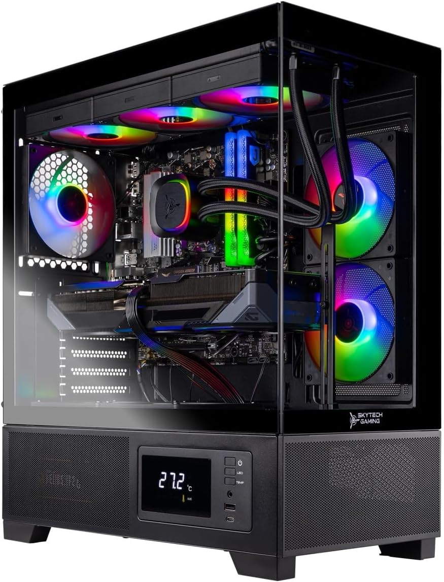 Azure 3 Gaming PC, AMD Ryzen 7 9700X 3.8Ghz, NVIDIA RTX 5060, 1TB Nvme SSD, 32GB DDR5 RAM 6000, 850W Gold ATX 3 PSU, 360 ARGB AIO, Wi-Fi, Win 11, Desktop