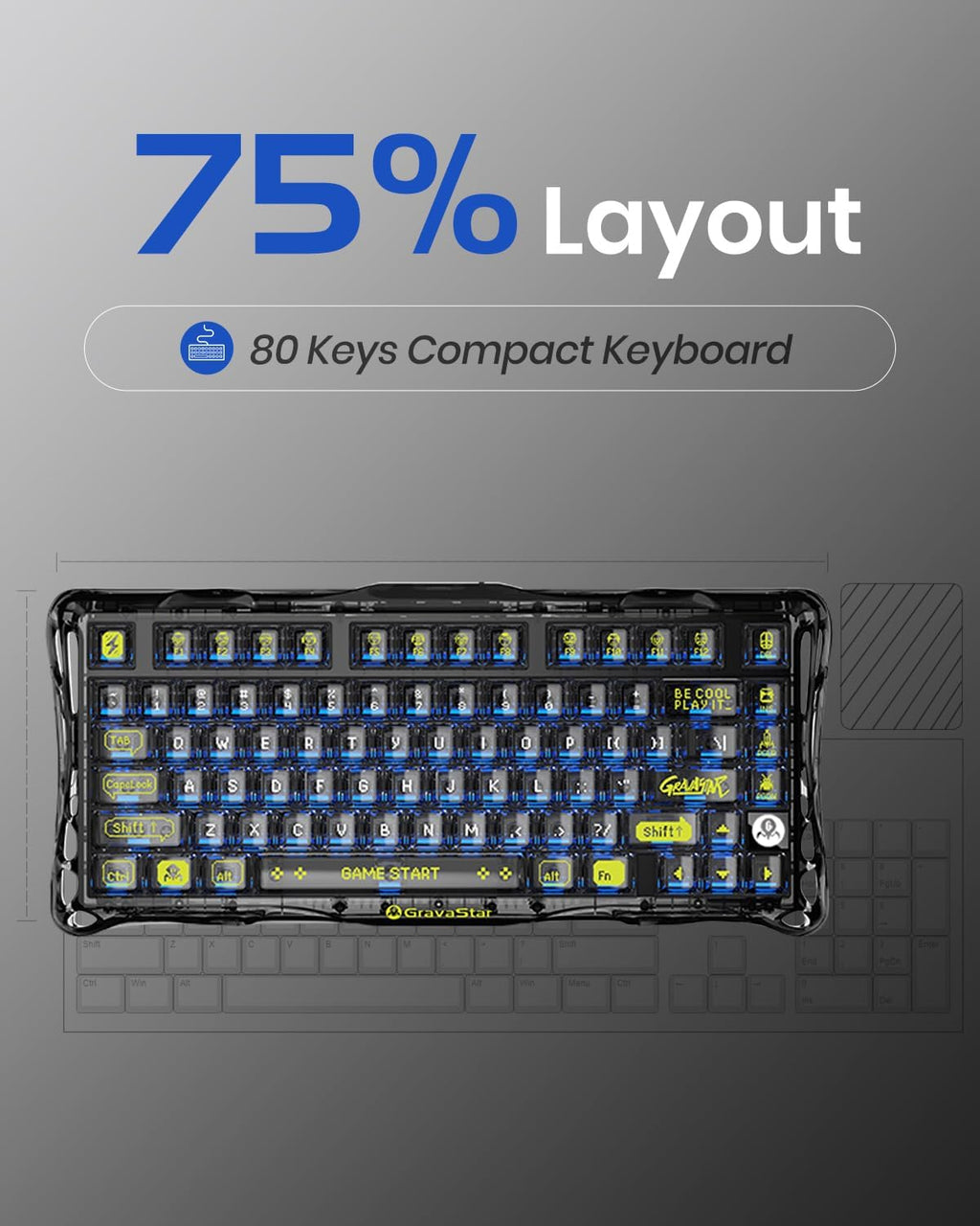 Mercury K1 Lite Mechanical Gaming Keyboard with Mercury M2 Wireless Gaming