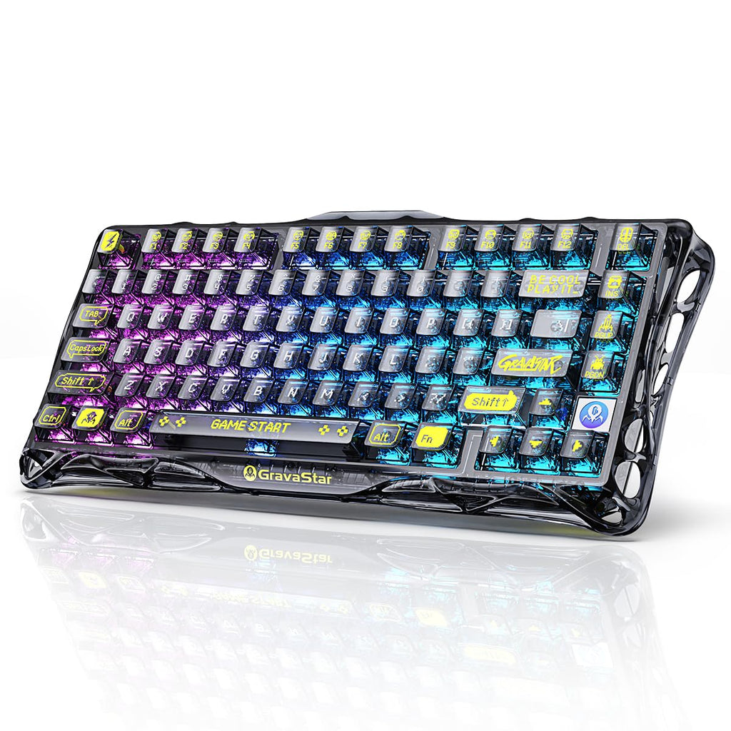Mercury K1 Lite 75% Mechanical Keyboard Transparent Black and Mercury M1 Pro Wireless Gaming Mouse Gradient Black
