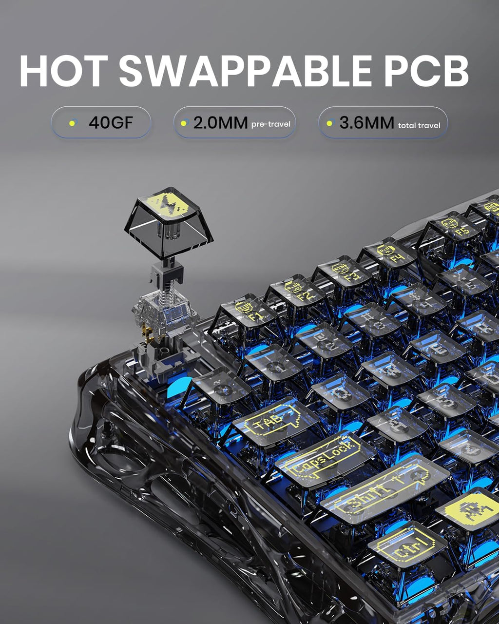 Mercury K1 Lite Mechanical Gaming Keyboard with Mercury M2 Wireless Gaming