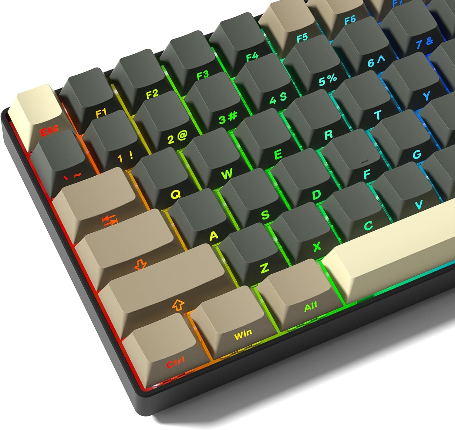 Shine through Double Shot PBT Keycaps Set, Cherry Profile Custom Keycaps 60 65 75 100 Percent for 61/64/68/84/87/100/104/108 Retro Gaming Mechanical Keyboard, Black Purple