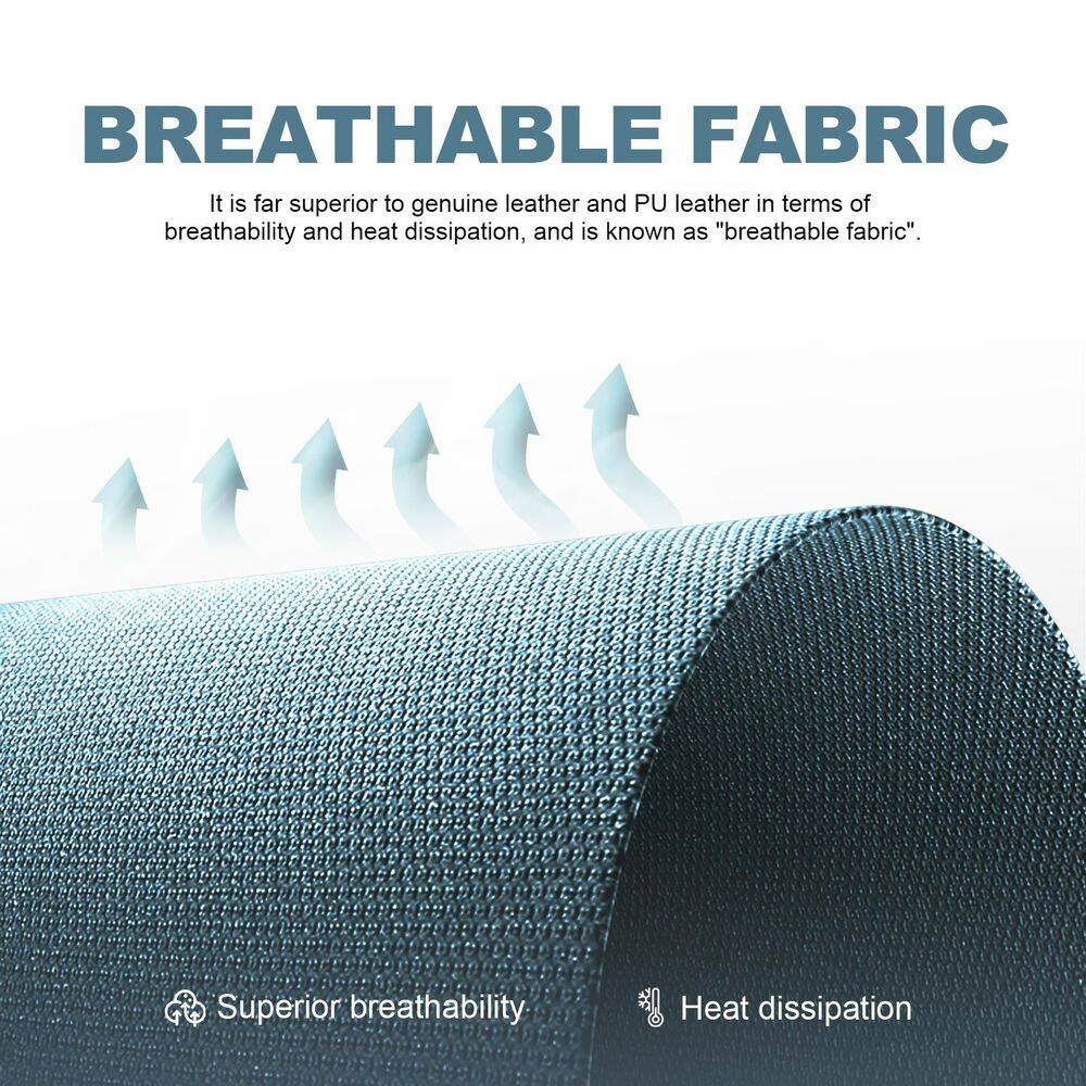 Gaming Chair Fabric Computer Chair with Foot Rest and Pocket Spring Cushion Ergonomic Computer Desk Chair, Blue