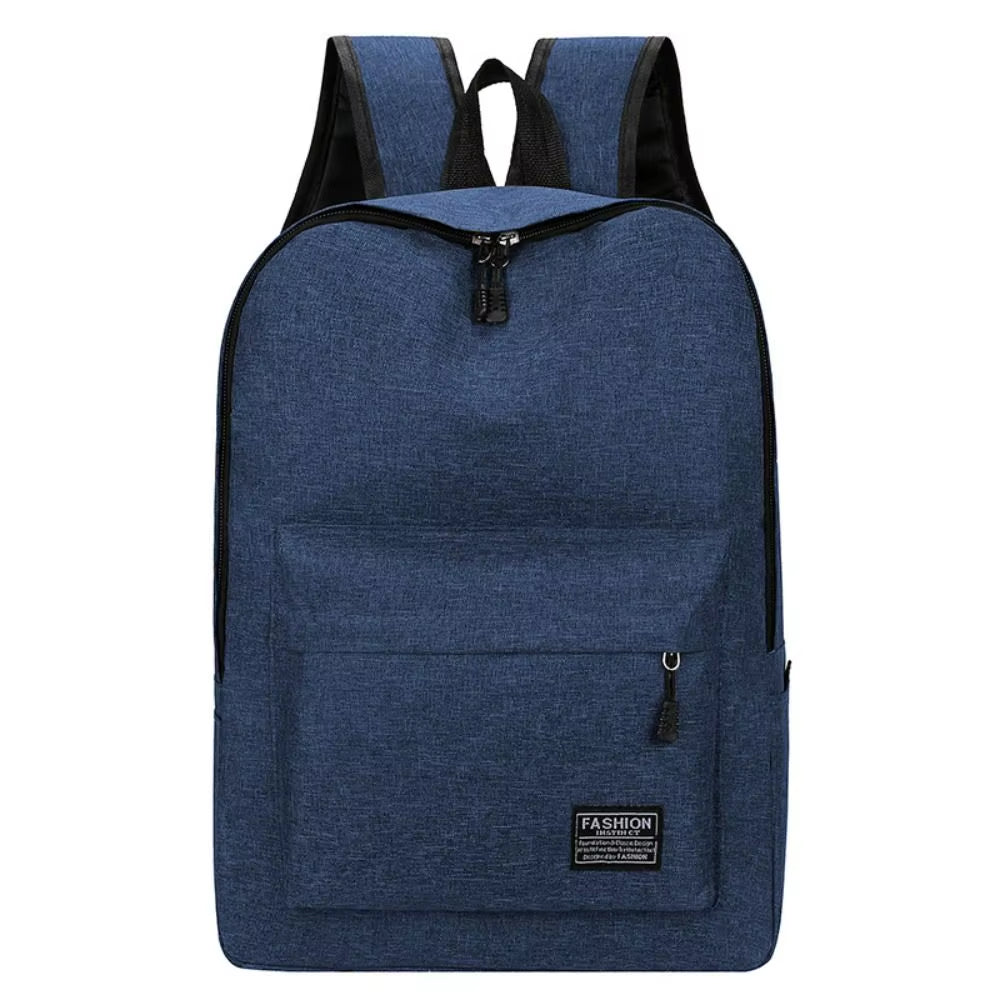15 Inches Versatile Backpack Trendy Black Grey Oxford Cloth Computer Bag Washable Travel Bag Unisex Computer Bag