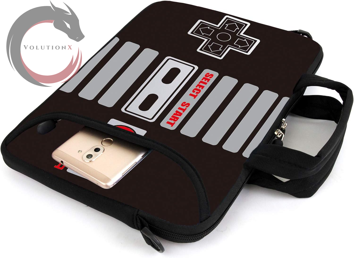 14" 15" 15.4" 15.6" Laptop Sleeve Chromebook Case Adjustable Shoulder Strap with Handle Accessory Pocket for Men Women (Games)