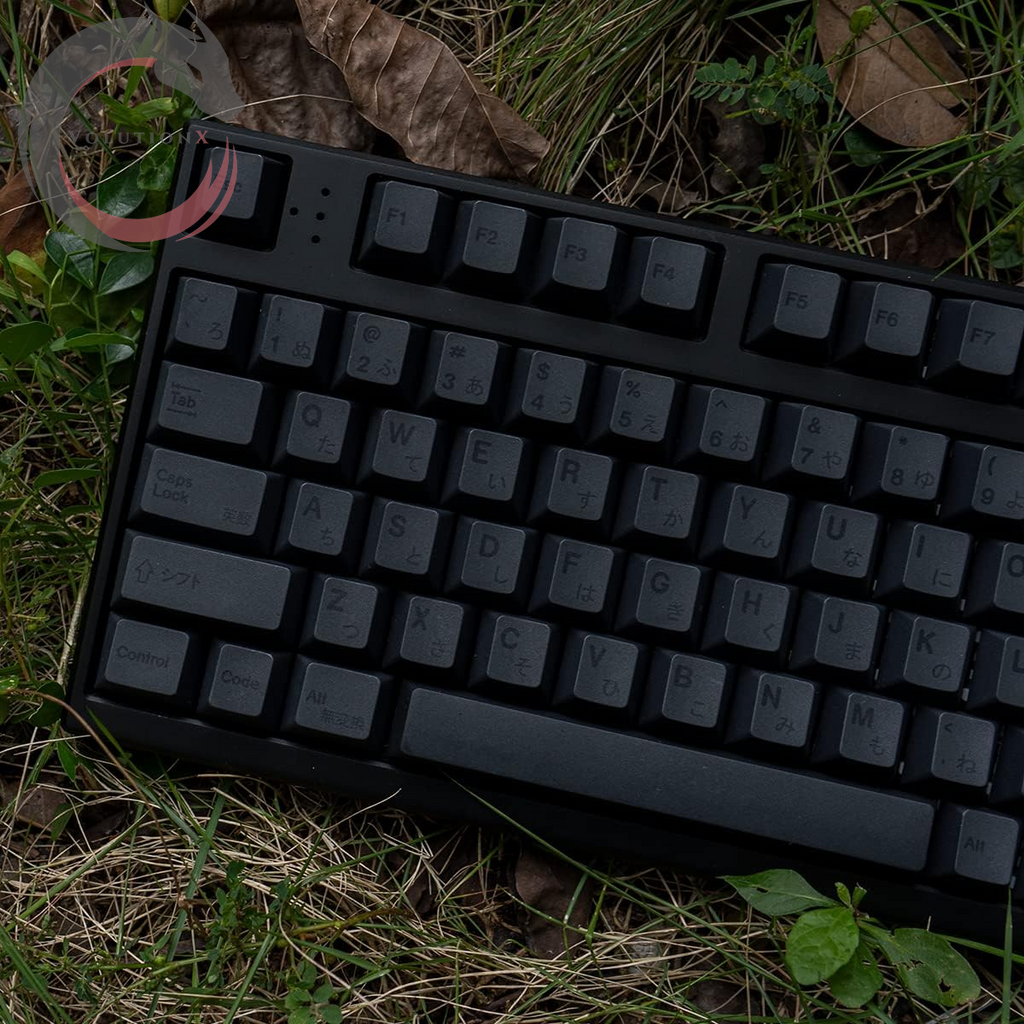 PBT Japanese Gray Keycaps 144 Keys Cherry Profile Dye-Sub Custom Minimalist Keycaps for 60% 65% 70% 75% Cherry Gateron MX Switches Mechanical Keyboards