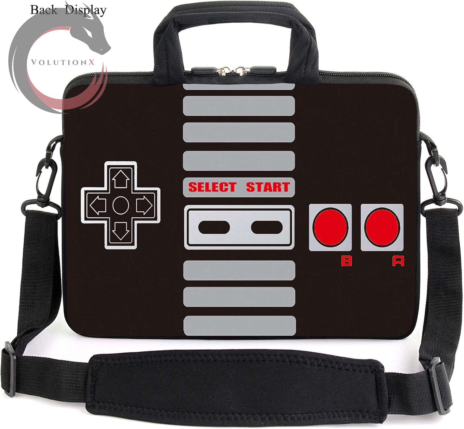 14" 15" 15.4" 15.6" Laptop Sleeve Chromebook Case Adjustable Shoulder Strap with Handle Accessory Pocket for Men Women (Games)