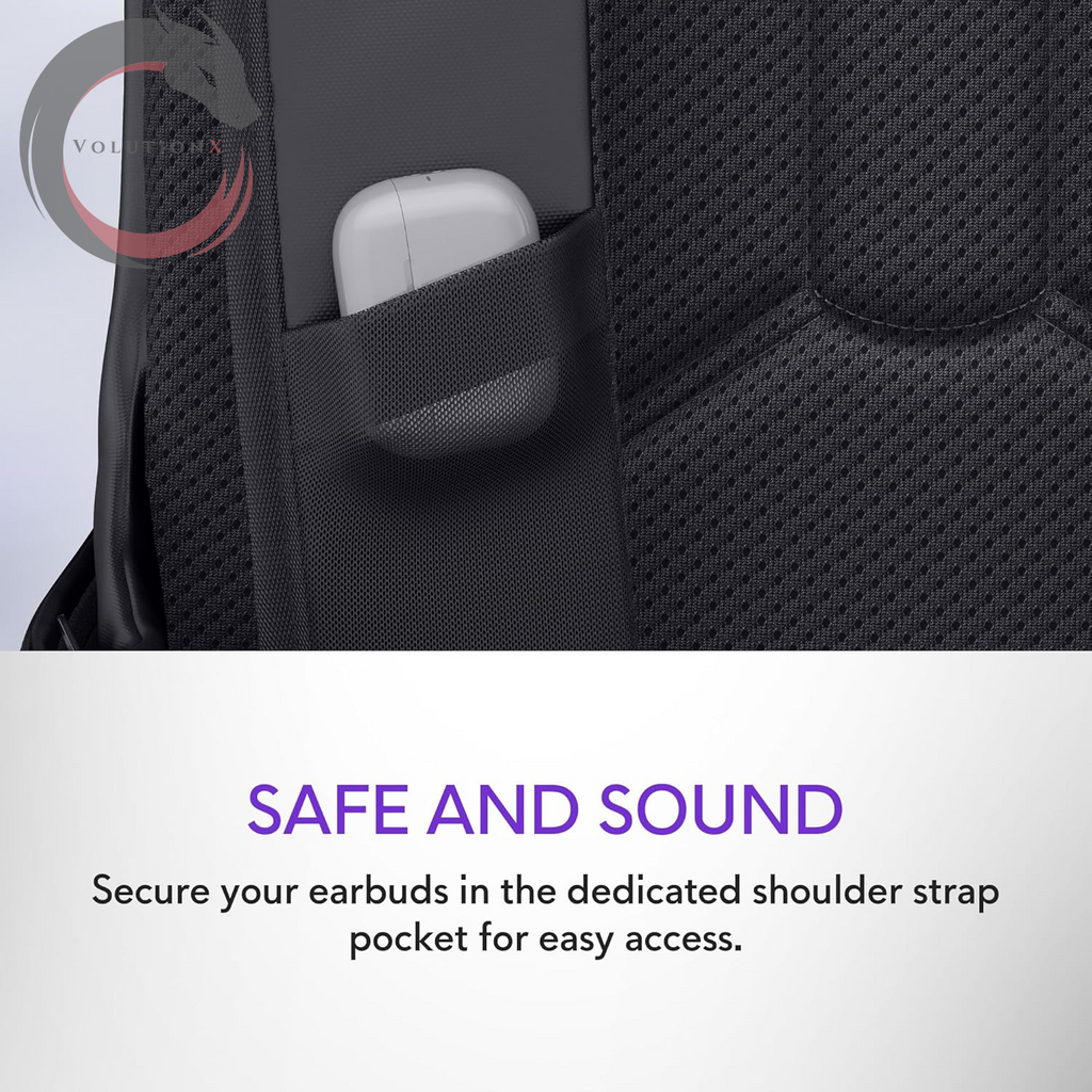 16 Backpack - AW5625P - 21L Capacity, 3D Breathable Mesh, Magnetic Pocket Organizers, RFID Safe Pocket, Weather Resistant, 3D Iridescent Reflective  Logo -  Black