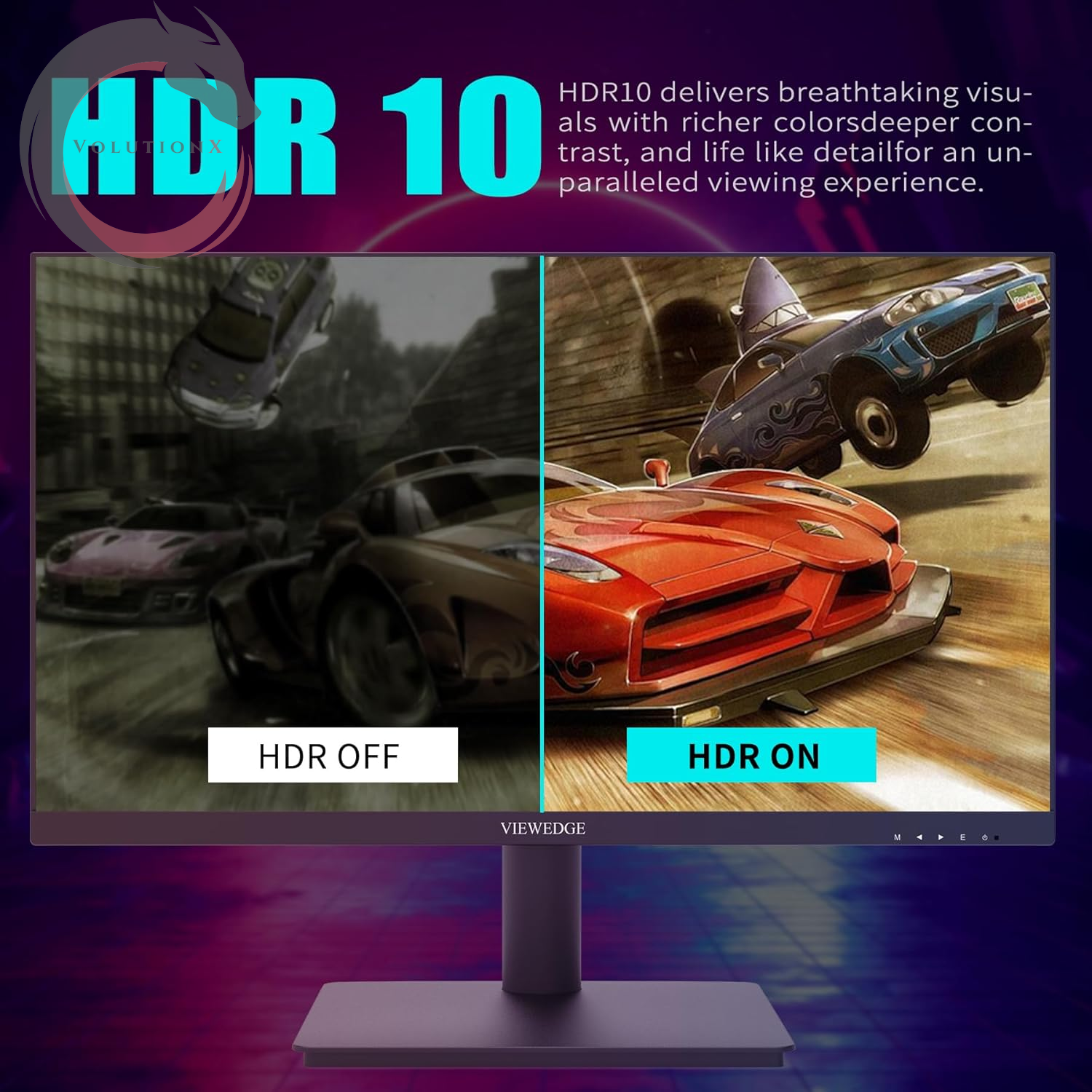 24 Inch Gaming Monitor with 180Hz, VA 1Ms, FHD 1080P and HDR 10 PC Computer Monitor with 100% Srgb, Bluelight Filter, 2 HDMI & 1 DP Port, Support Freesync and Wall Mounted