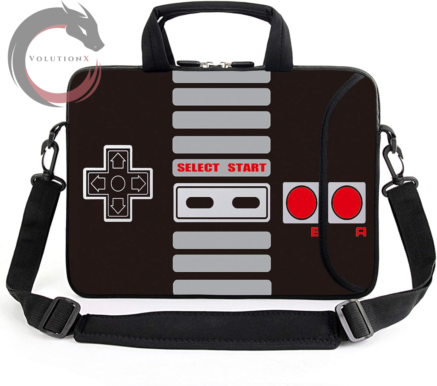 14" 15" 15.4" 15.6" Laptop Sleeve Chromebook Case Adjustable Shoulder Strap with Handle Accessory Pocket for Men Women (Games)