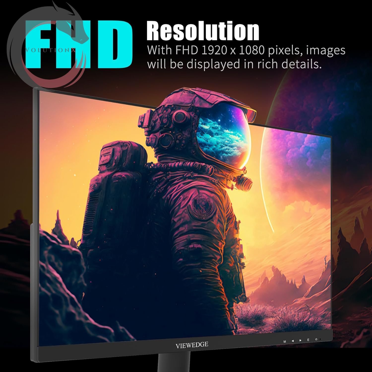 24 Inch Gaming Monitor with 180Hz, VA 1Ms, FHD 1080P and HDR 10 PC Computer Monitor with 100% Srgb, Bluelight Filter, 2 HDMI & 1 DP Port, Support Freesync and Wall Mounted